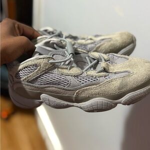 Yeezy Kids Sneakers in Gray and Cream